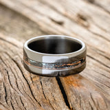 "NIRVANA" - CENTERED PATINA COPPER INLAY WEDDING BAND - READY TO SHIP-6