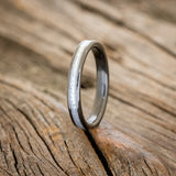 "COSMO" - MATCHING SET OF DARK WALNUT & DIAMOND DUST WEDDING BANDS-12