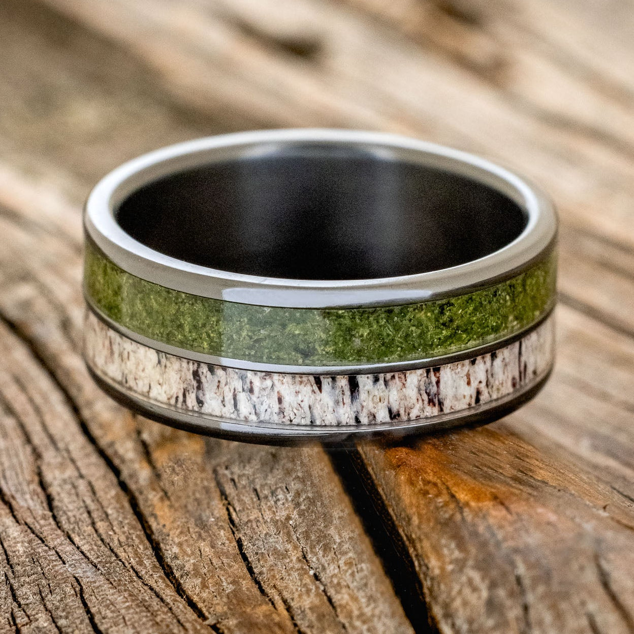 "DYAD" - MOSS & ANTLER WEDDING BAND-12