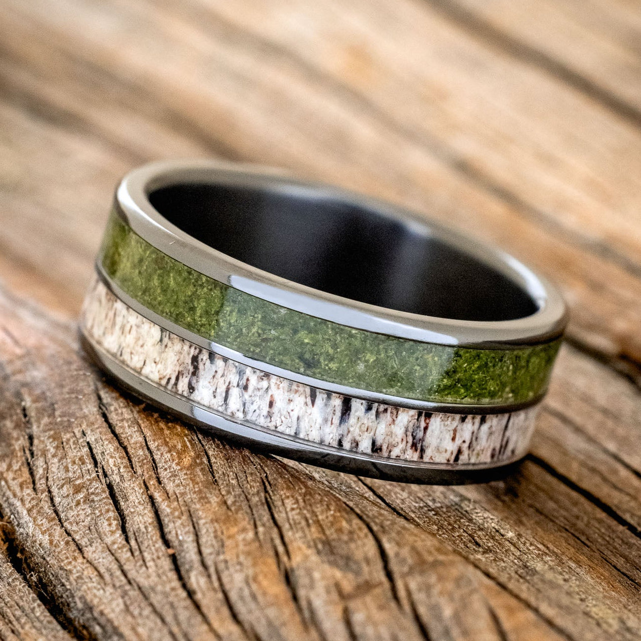 "DYAD" - MOSS & ANTLER WEDDING BAND-11