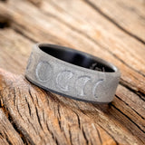 "LUNAR" - MOON PHASE WEDDING BAND WITH SANDBLASTED FINISH-5