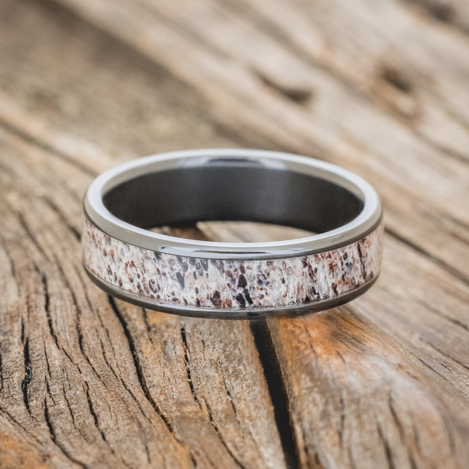"RAINIER" - ELK ANTLER WEDDING BAND-9