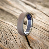 BLUE GOLDSTONE CHANNEL LINED RING WITH SANDBLASTED FINISH-10