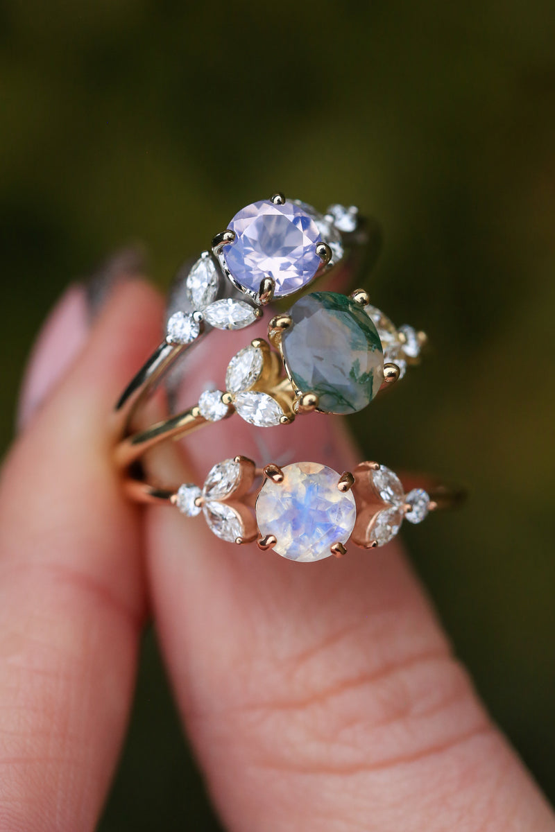 Magdalena Moonstone Diamond Ring – Capucinne