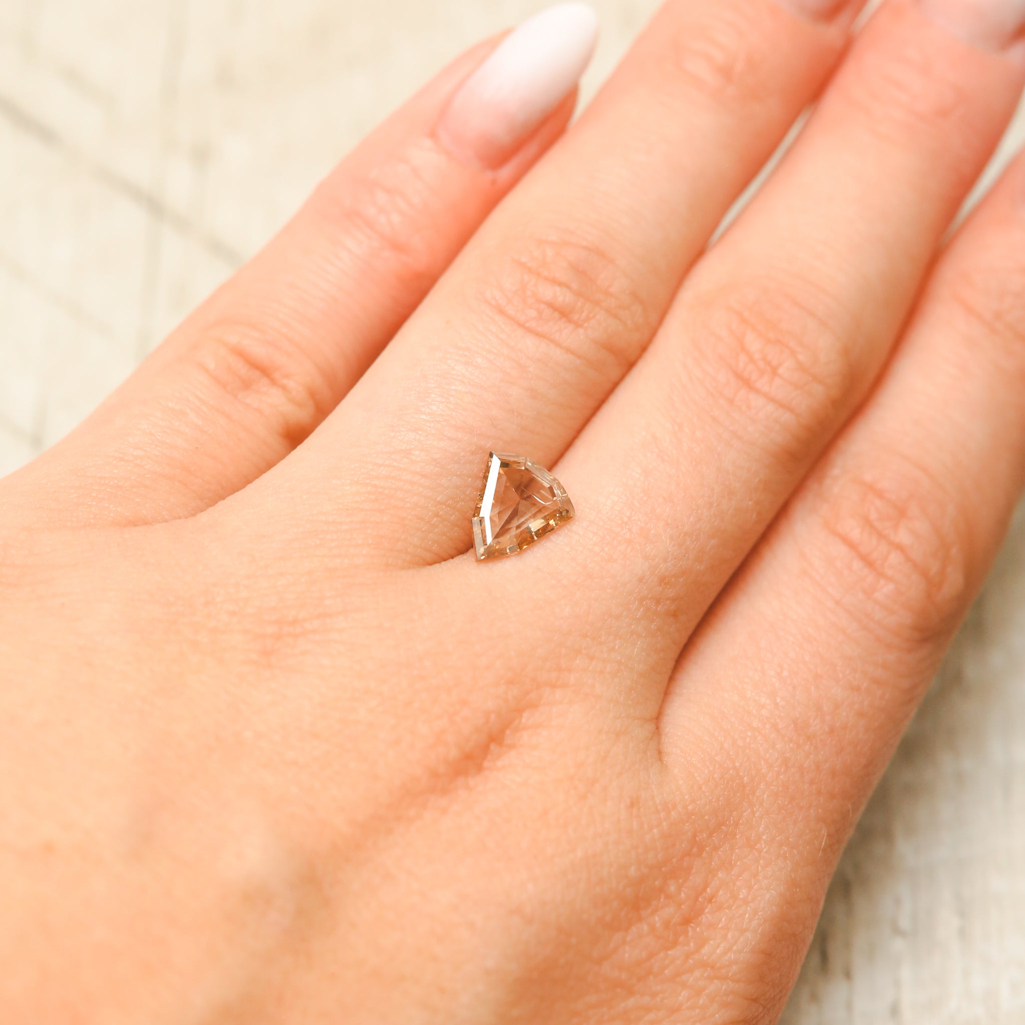 "BOTTEGA" - SHIELD PORTRAIT CUT CHAMPAGNE DIAMOND-7