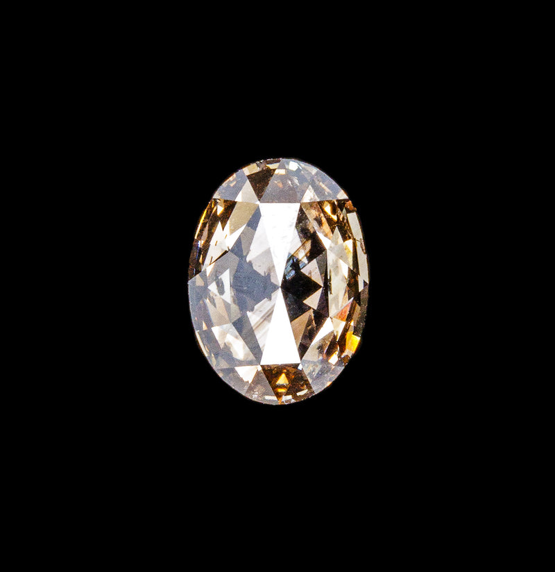 "BOUZY" - OVAL DOUBLE CUT CHAMPAGNE SALT & PEPPER DIAMOND-4