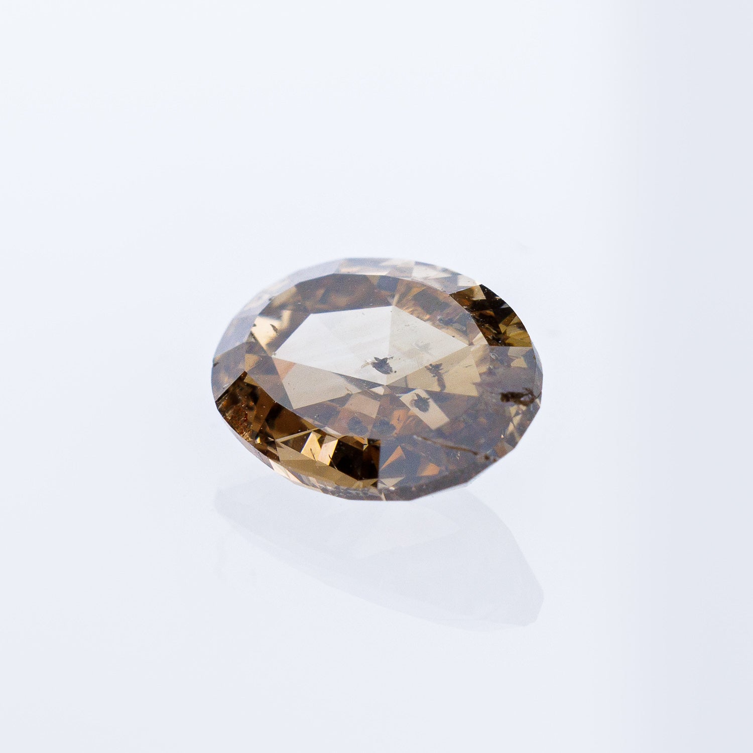 "BOUZY" - OVAL DOUBLE CUT CHAMPAGNE SALT & PEPPER DIAMOND-3