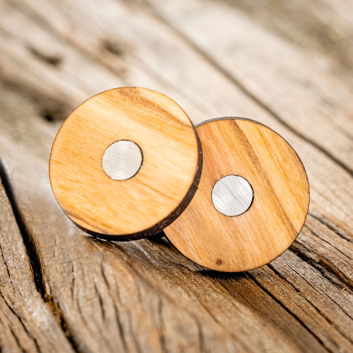 BETHLEHEM OLIVE WOOD CUFFLINKS