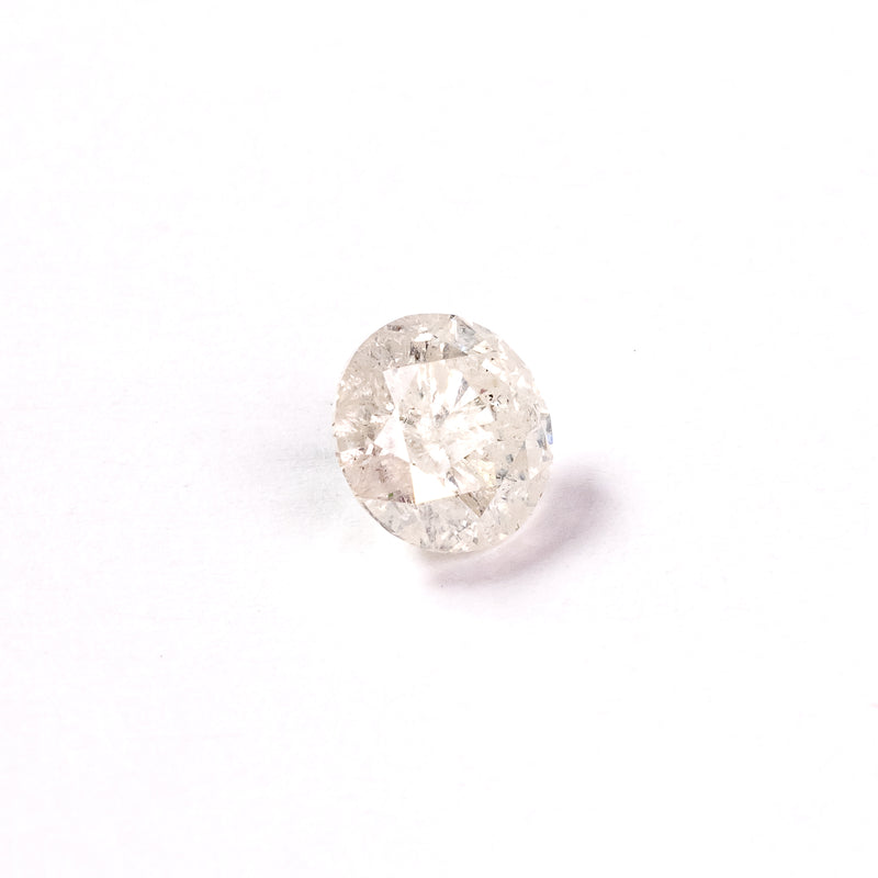 "CLAUDINE" - ROUND BRILLIANT CUT FANCY WHITE DIAMOND-2