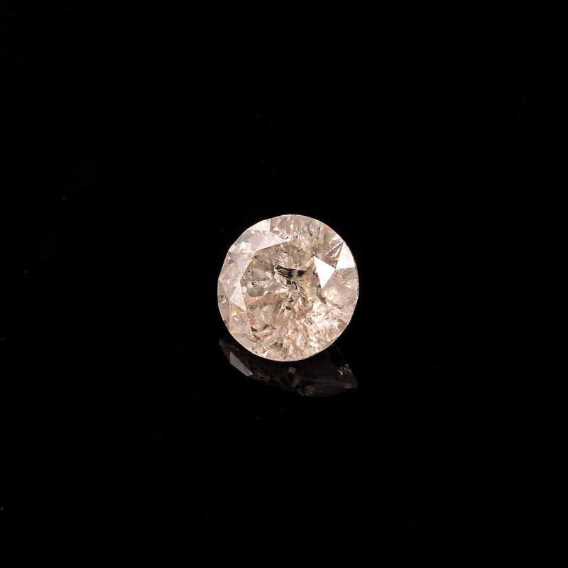 "CLAUDINE" - ROUND BRILLIANT CUT FANCY WHITE DIAMOND-5