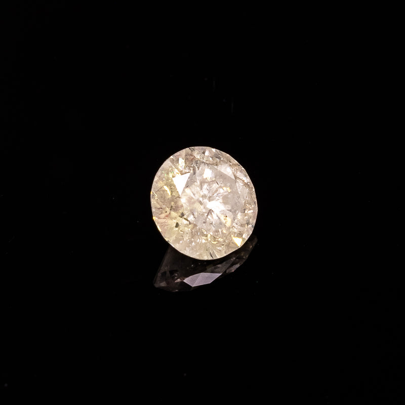 "CLAUDINE" - ROUND BRILLIANT CUT FANCY WHITE DIAMOND-6