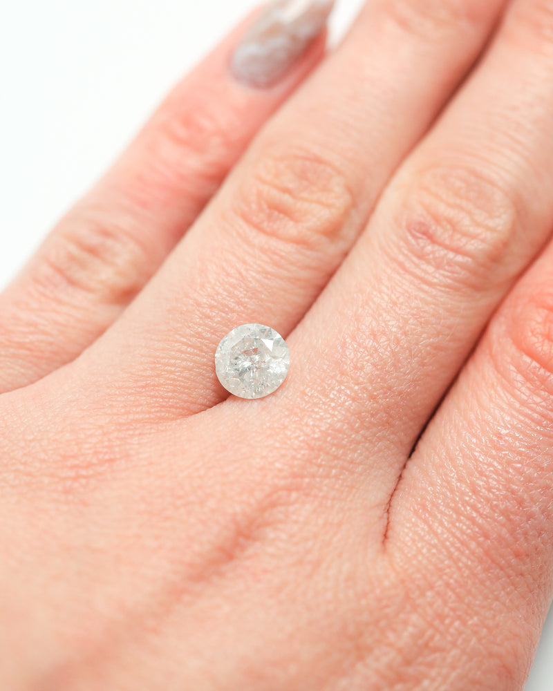 "CLAUDINE" - ROUND BRILLIANT CUT FANCY WHITE DIAMOND-7