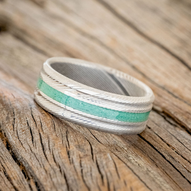 "AUSTIN" - MALACHITE WEDDING BAND - READY TO SHIP-5