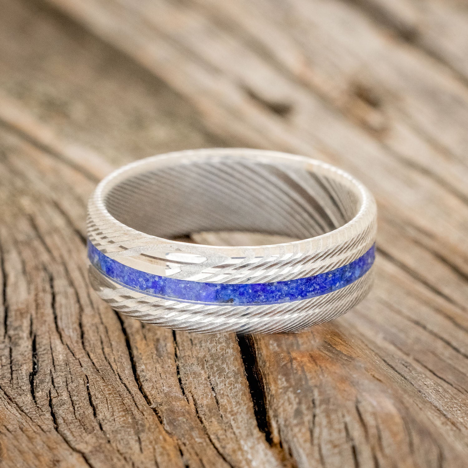 "AUSTIN" - LAPIS LAZULI WEDDING RING-3