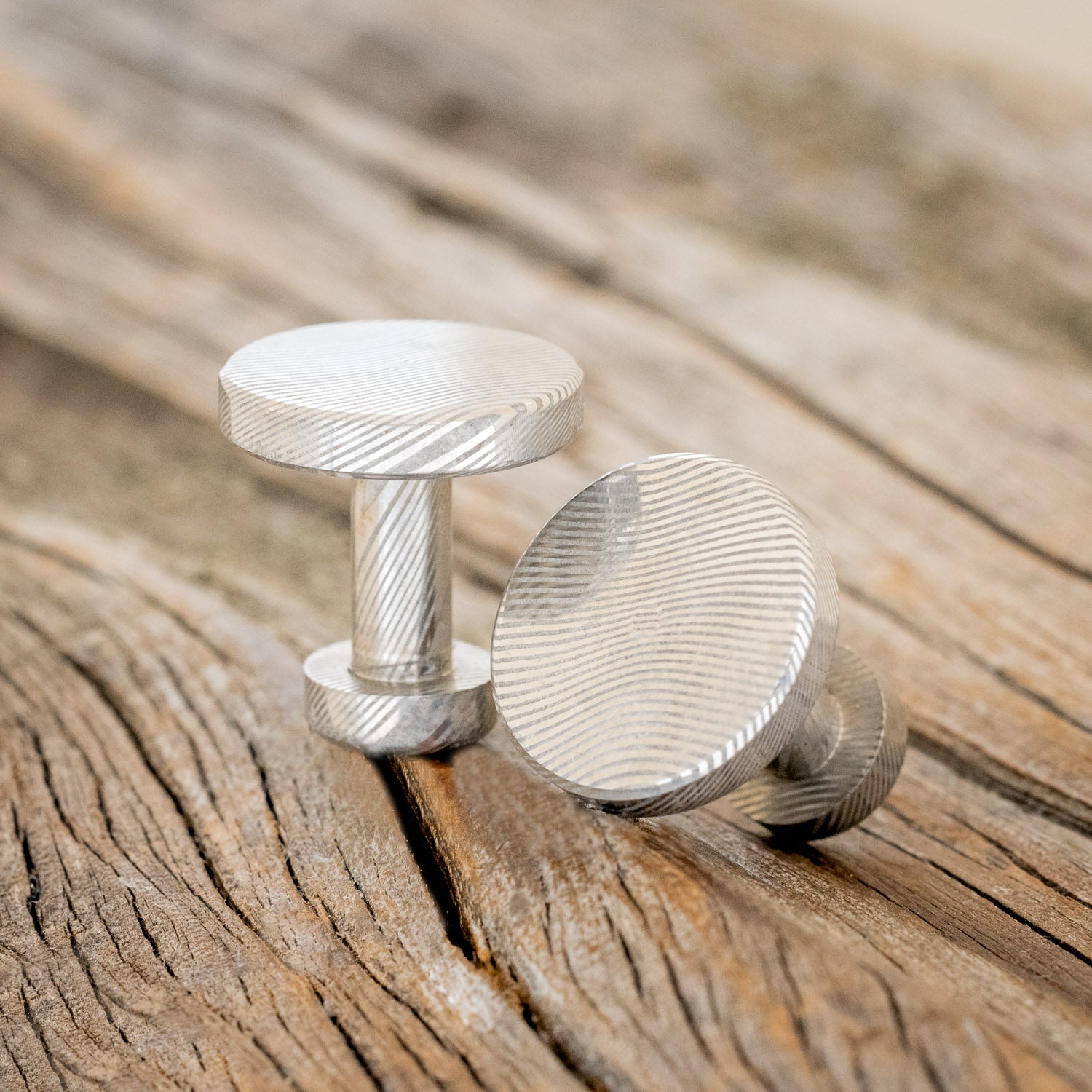 TWIST DAMASCUS CUFFLINKS-2