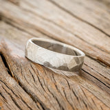 FACETED DAMASCUS STEEL WEDDING BAND - READY TO SHIP