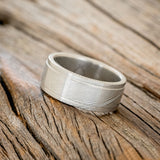 "SEDONA" - SOLID METAL WEDDING BAND WITH RAISED CENTER - READY TO SHIP