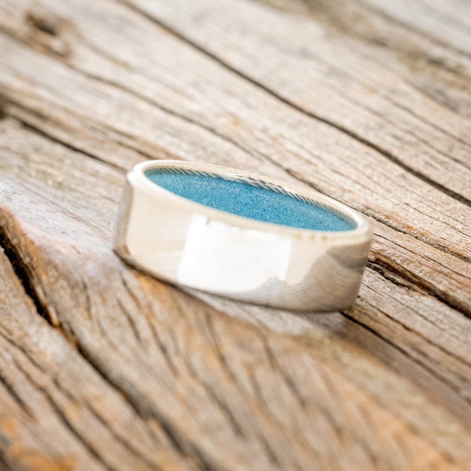 TURQUOISE LINED WEDDING BAND-24
