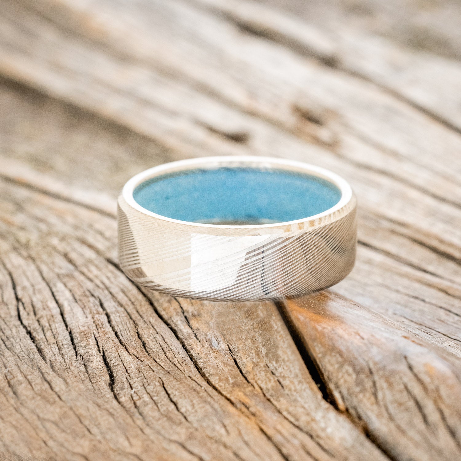 TURQUOISE LINED WEDDING BAND-28