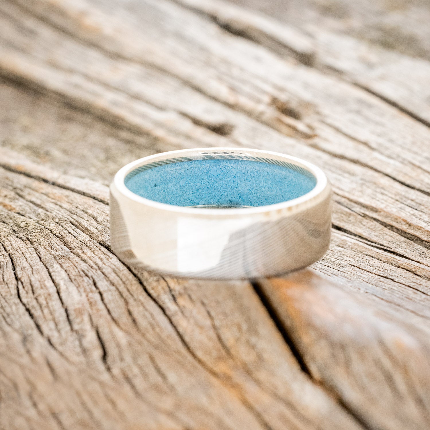 TURQUOISE LINED WEDDING BAND-25