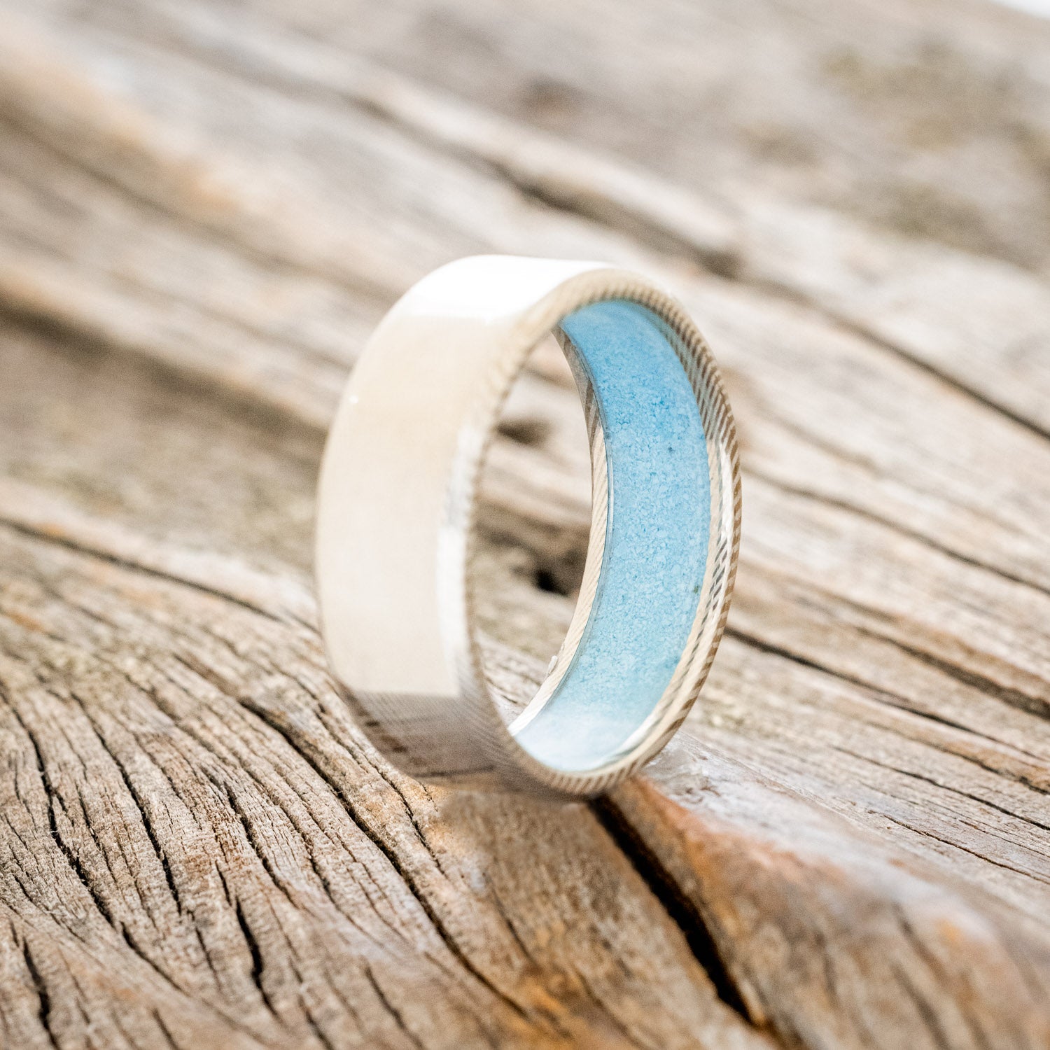 TURQUOISE LINED WEDDING BAND-26