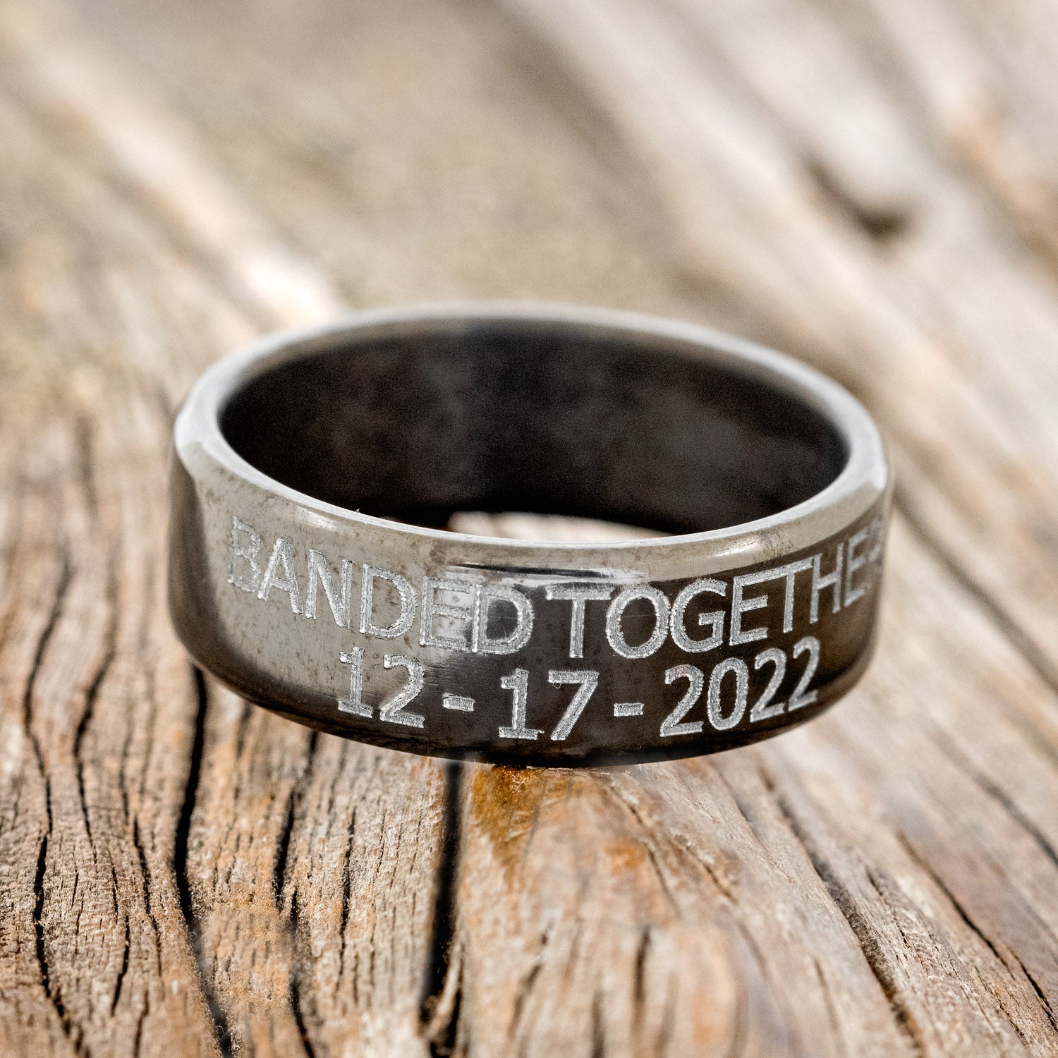CUSTOM ENGRAVED "DUCK BAND" WEDDING RING-8