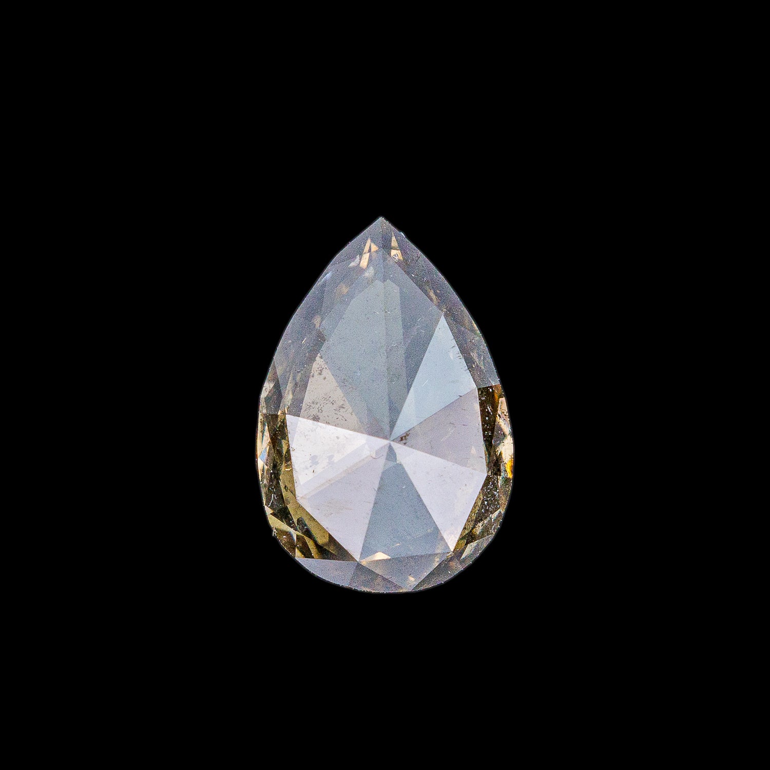 "DE LA MARNE" - PEAR DOUBLE CUT CHAMPAGNE SALT & PEPPER DIAMOND-5