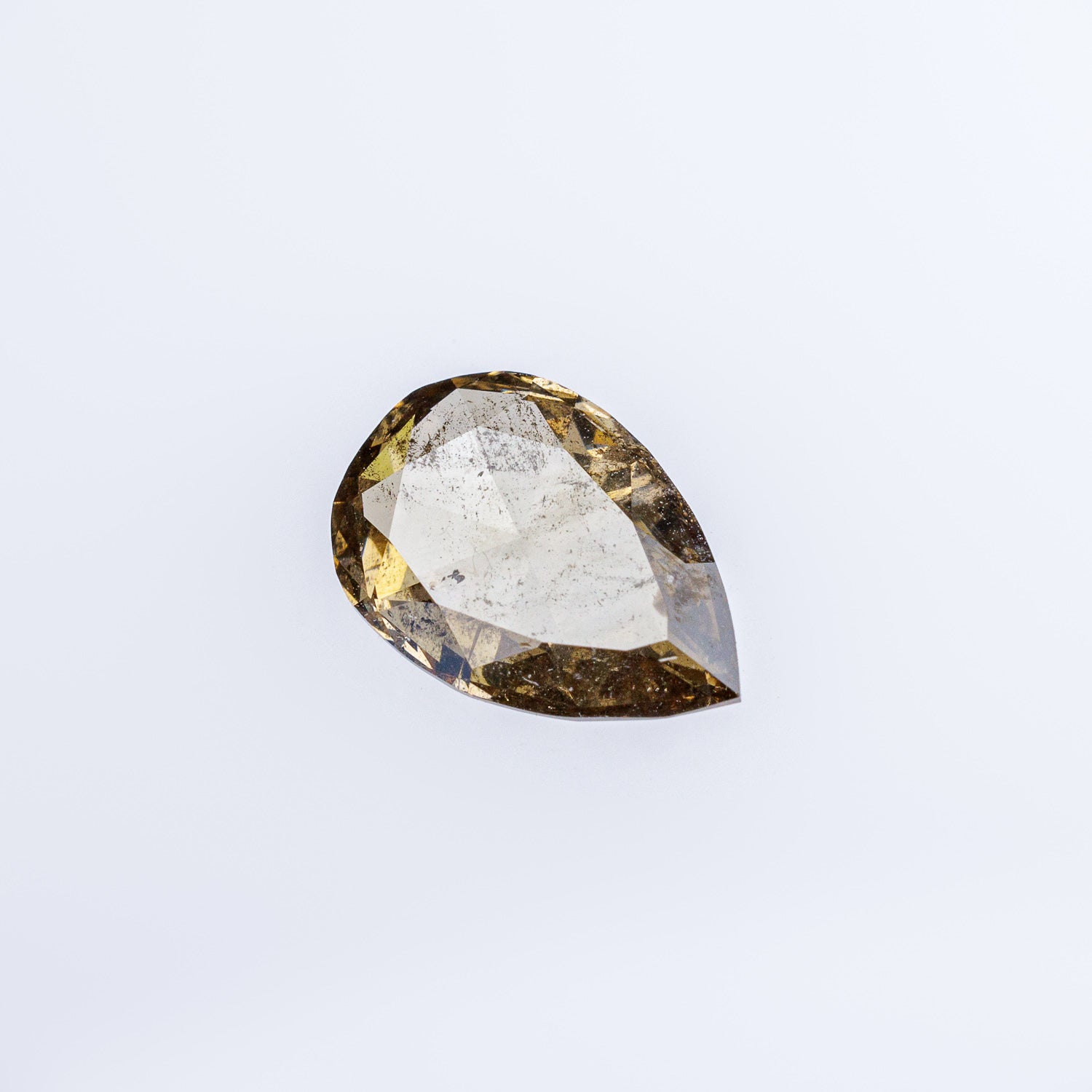 "DE LA MARNE" - PEAR DOUBLE CUT CHAMPAGNE SALT & PEPPER DIAMOND-4