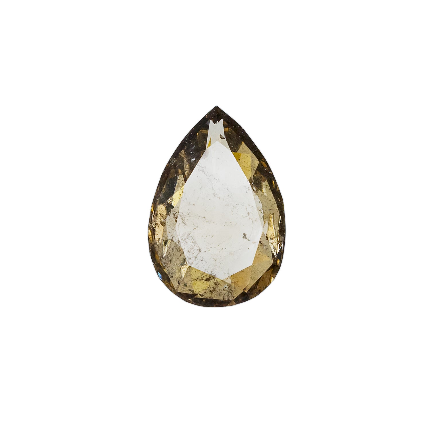 "DE LA MARNE" - PEAR DOUBLE CUT CHAMPAGNE SALT & PEPPER DIAMOND-3