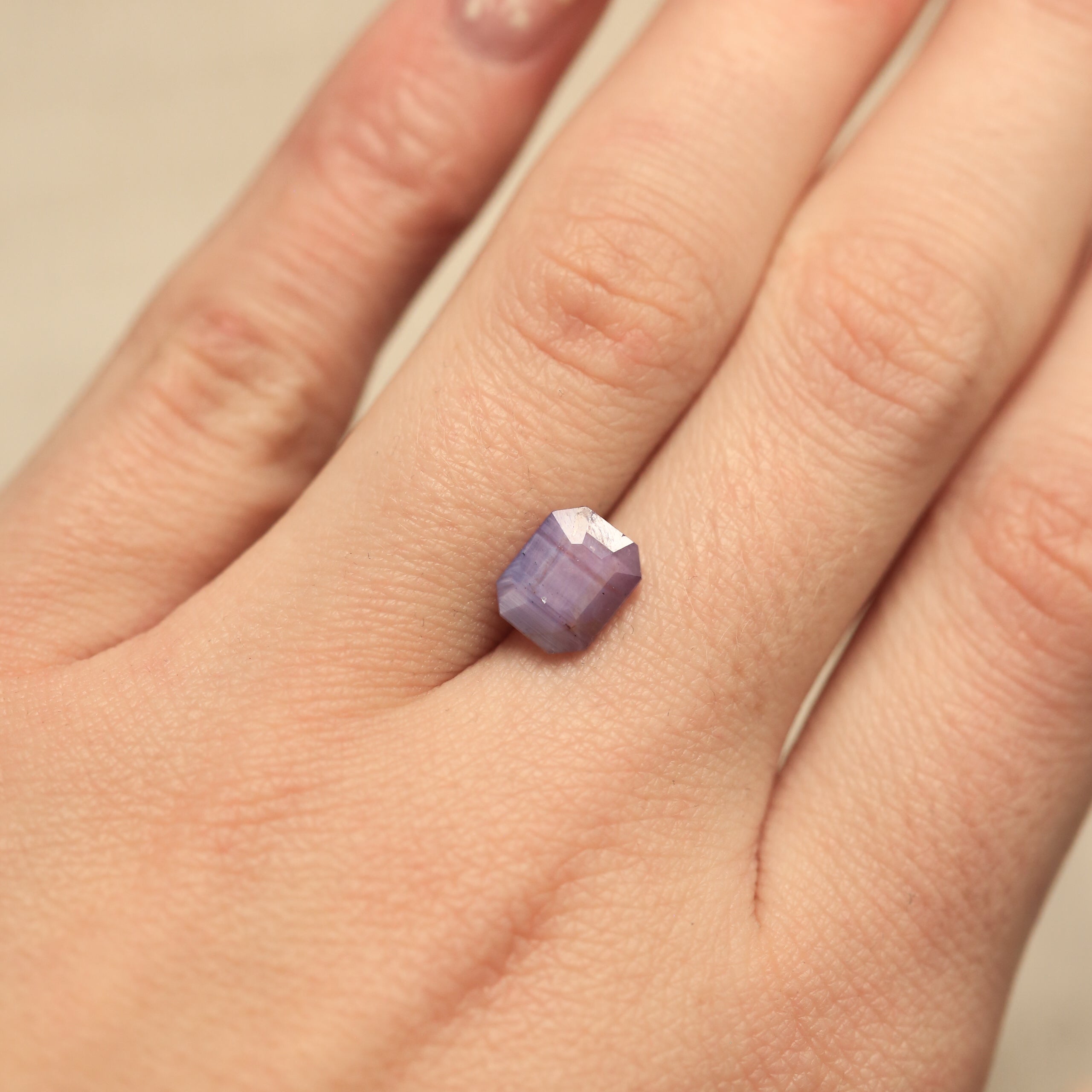 "ARIA" - CUT CORNER OPALESCENT PURPLE SAPPHIRE-7