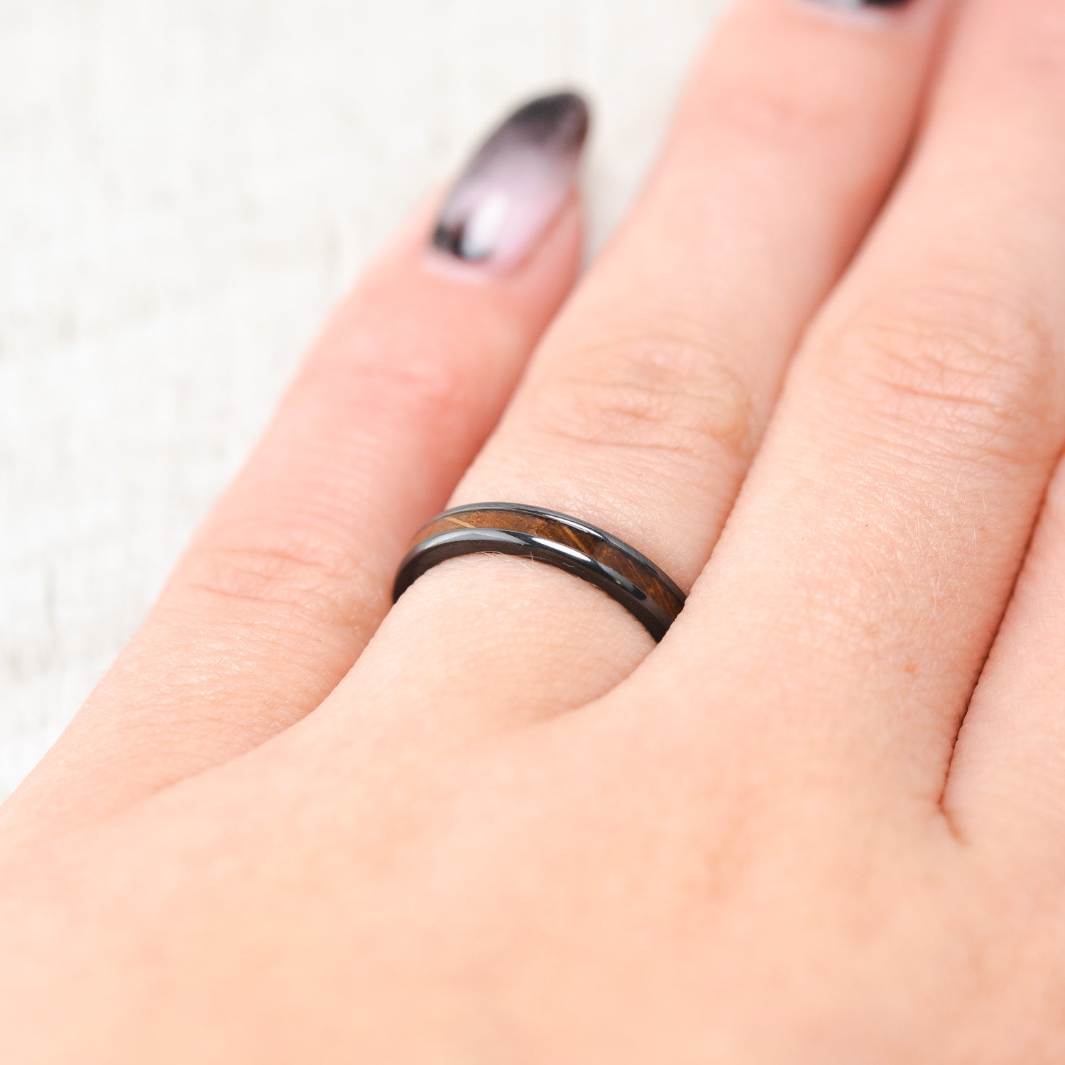 "ETERNA" - WHISKEY BARREL OAK STACKING BAND-15