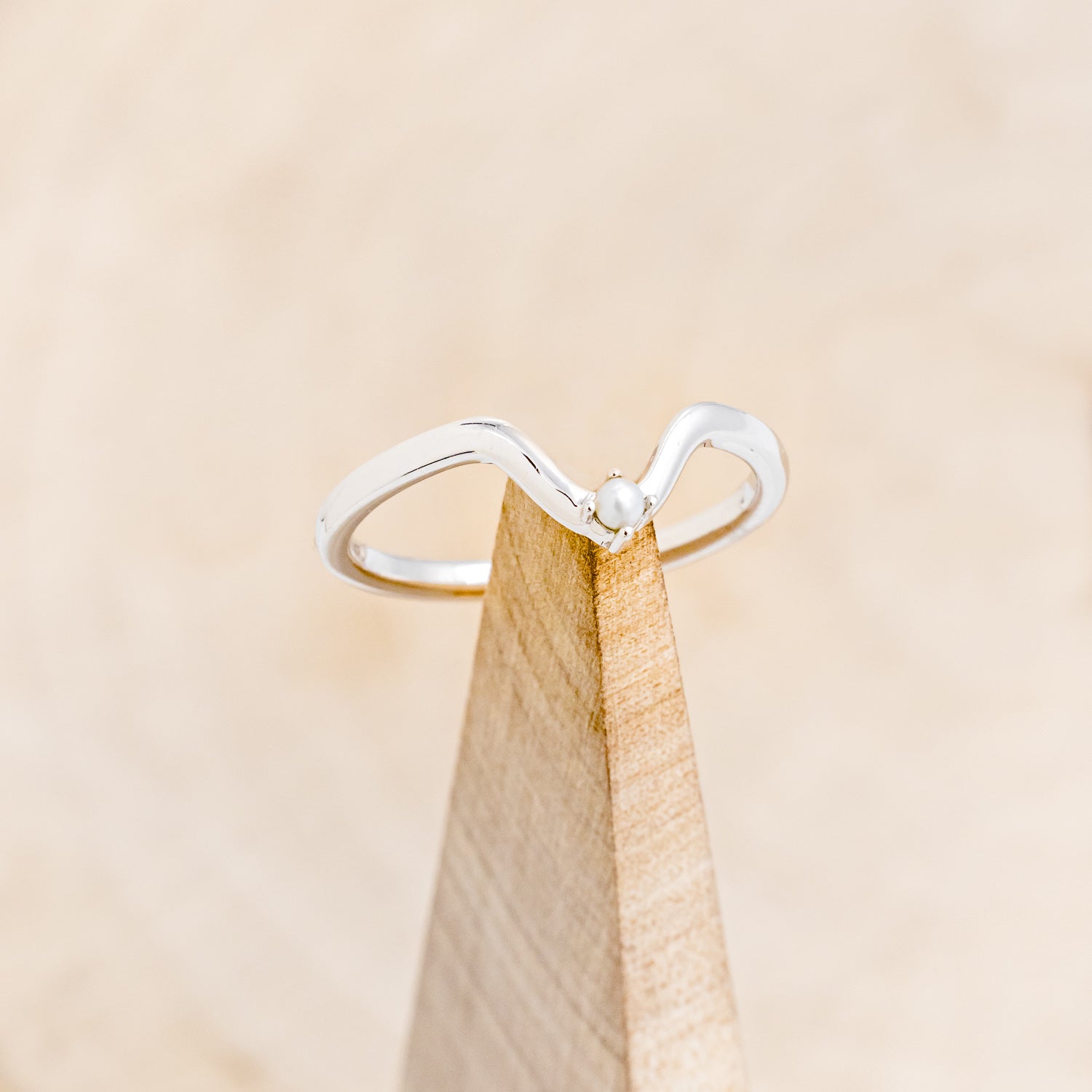 "BIANCA" - BRIDAL SUITE - KITE CUT TURQUOISE ENGAGEMENT RING WITH PEARLS & DIAMOND ACCENTS-24