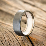 ANTLER LINED WEDDING RING WITH A BRUSHED FINISH-1