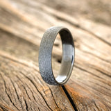 DOMED PROFILE WEDDING BAND WITH HAMMERED FINISH - READY TO SHIP