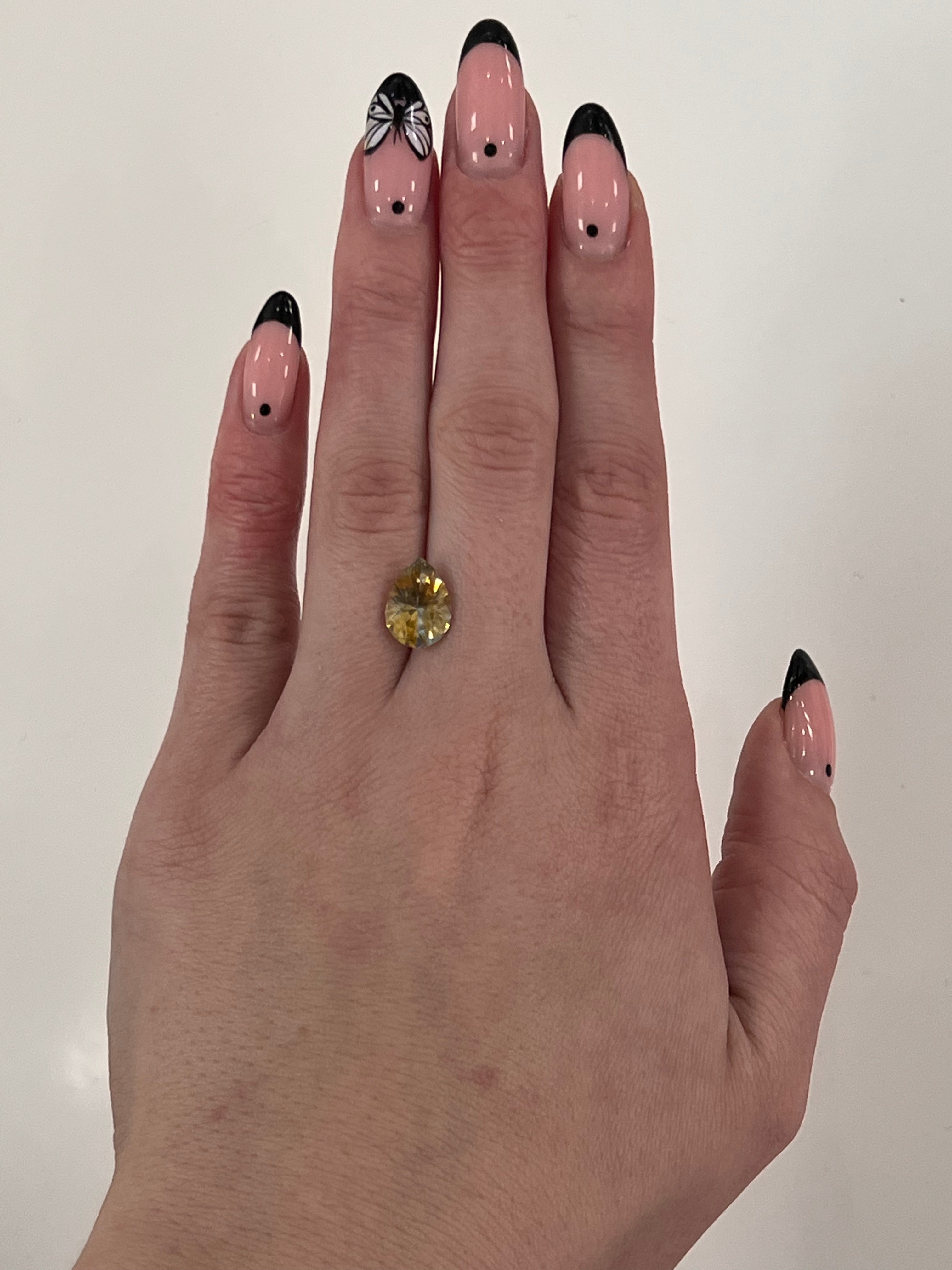 "MARIGOLD" - PEAR-SHAPED MONTANA SAPPHIRE-7