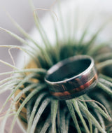 MEN'S WEDDING BAND FEATURING DAMASCUS STEEL & 14K GOLD INLAY (Inlay is available in 14K rose, white or yellow gold) - Staghead Designs - Antler Rings By Staghead Designs