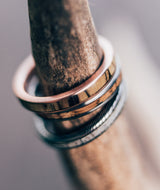 SPALTED MAPLE SET IN 14K GOLD WEDDING BAND (available in 14K white, rose or yellow gold) - Staghead Designs - Antler Rings By Staghead Designs
