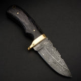 "JIM BAKER" -  HANDMADE DAMASCUS STEEL SKINNER KNIFE by Forseti Steel™