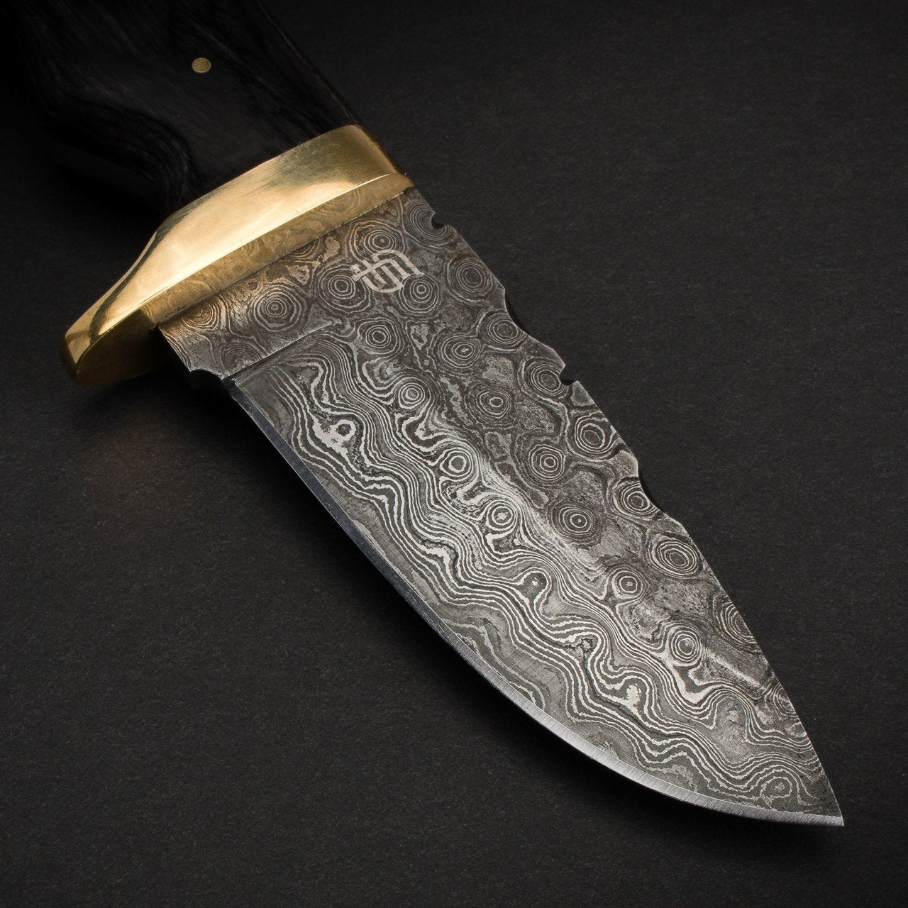 "JIM BAKER" - HANDMADE DAMASCUS STEEL SKINNER KNIFE by Forseti Steel™-5