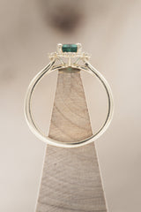 "TREVA" - EMERALD CUT LAB-GROWN EMERALD ENGAGEMENT RING WITH DIAMOND ACCENTS-11