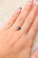 "MORA" - SHIELD CUT BLUE GREEN SAPPHIRE-7