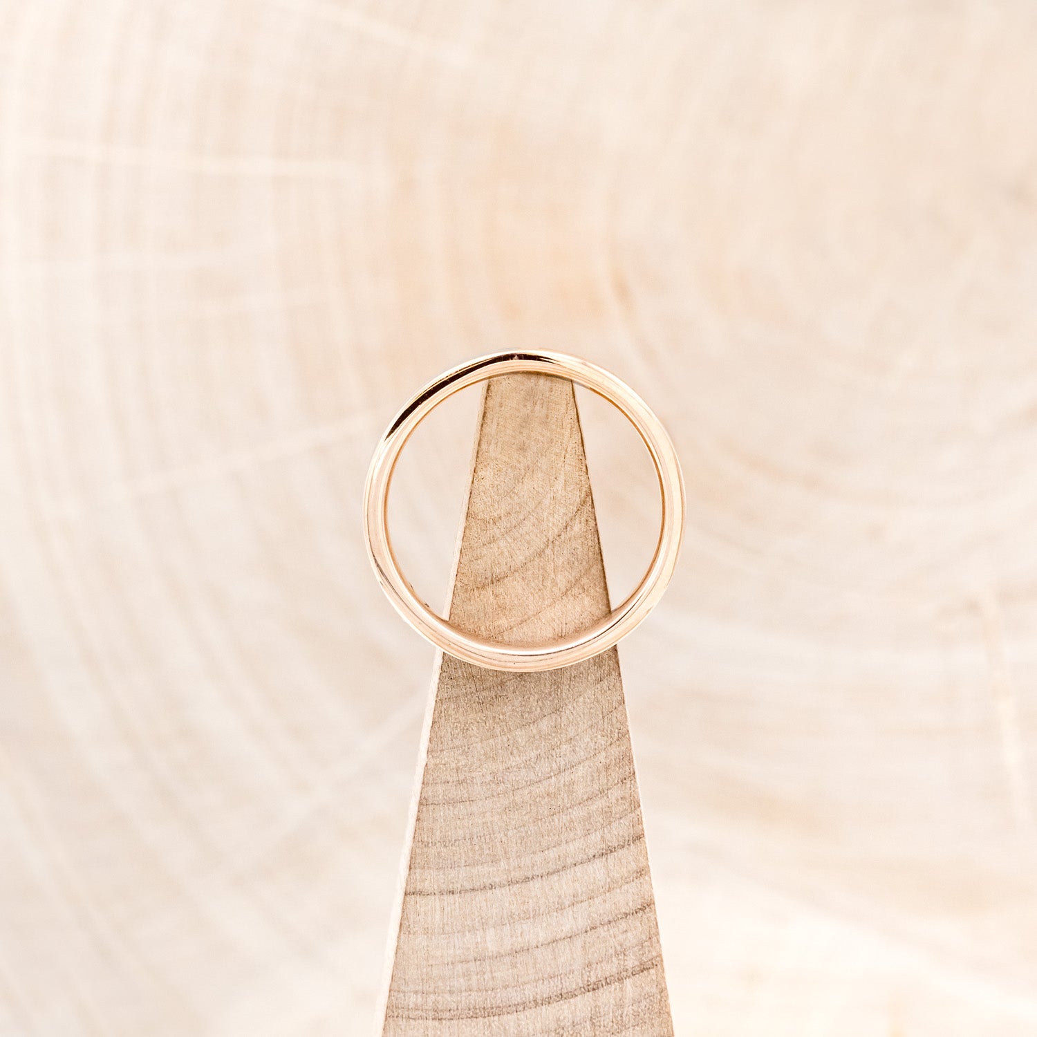 "HARMONY" - TURQUOISE & WHISKEY BARREL OAK SPLIT STACKING BAND-13