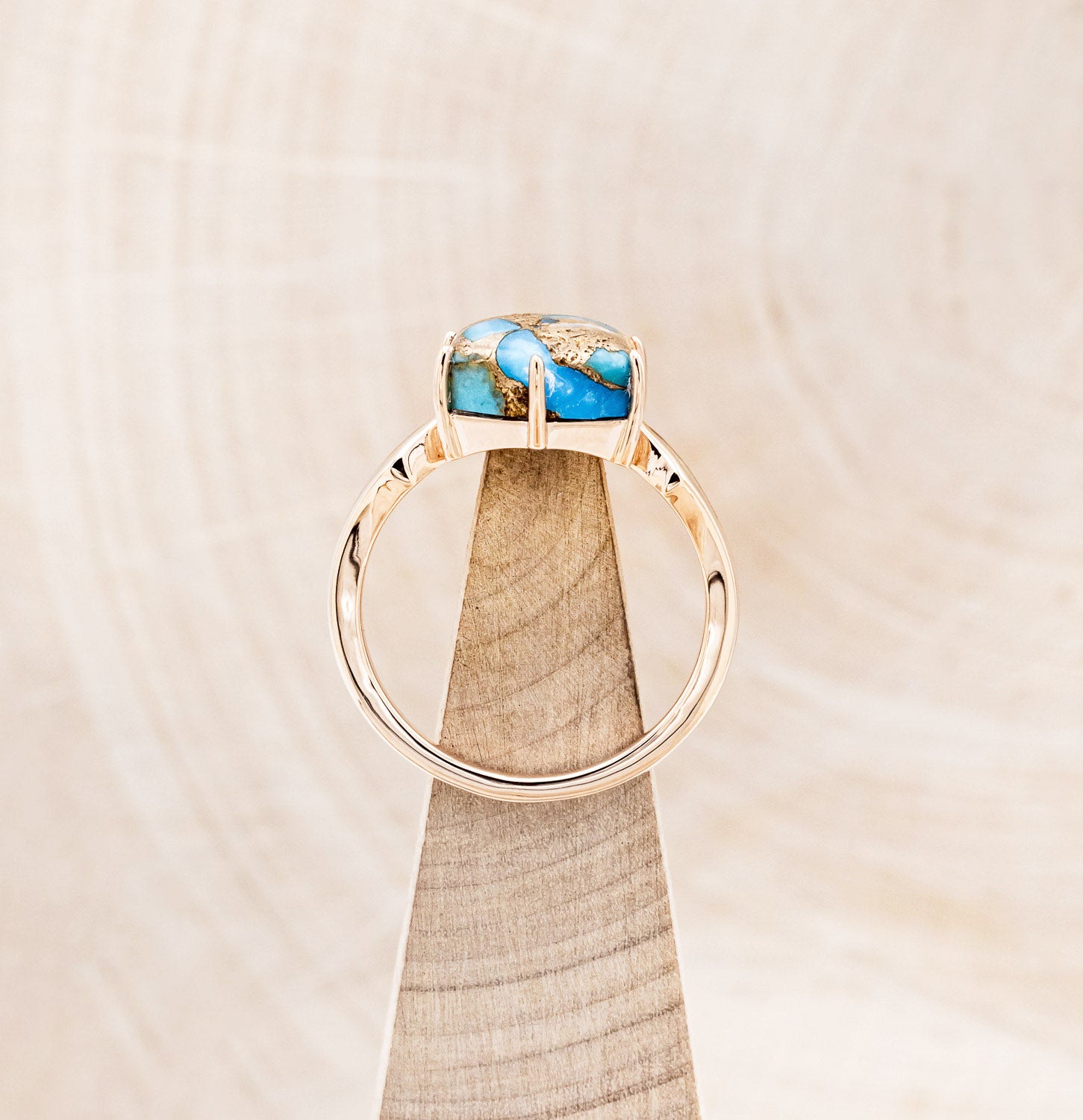 "LOVE STORY" - HEXAGON SPINY OYSTER TURQUOISE ENGAGEMENT RING WITH FIRE & ICE OPAL INLAYS-6