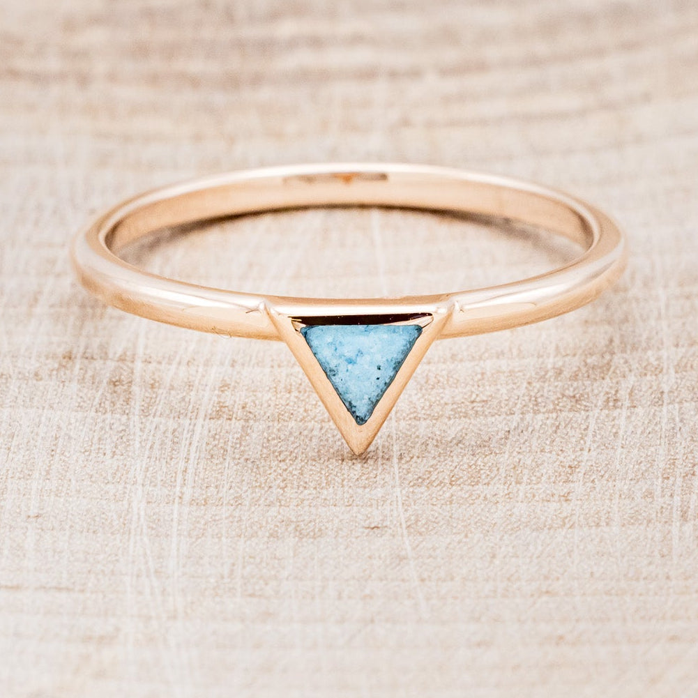 "MERA" - TURQUOISE TRIANGLE STACKING BAND-16