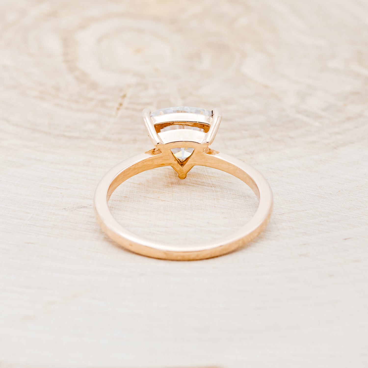 "PIPER" - TRILLION CUT MOISSANITE ENGAGEMENT RING WITH DIAMOND ACCENTS-5