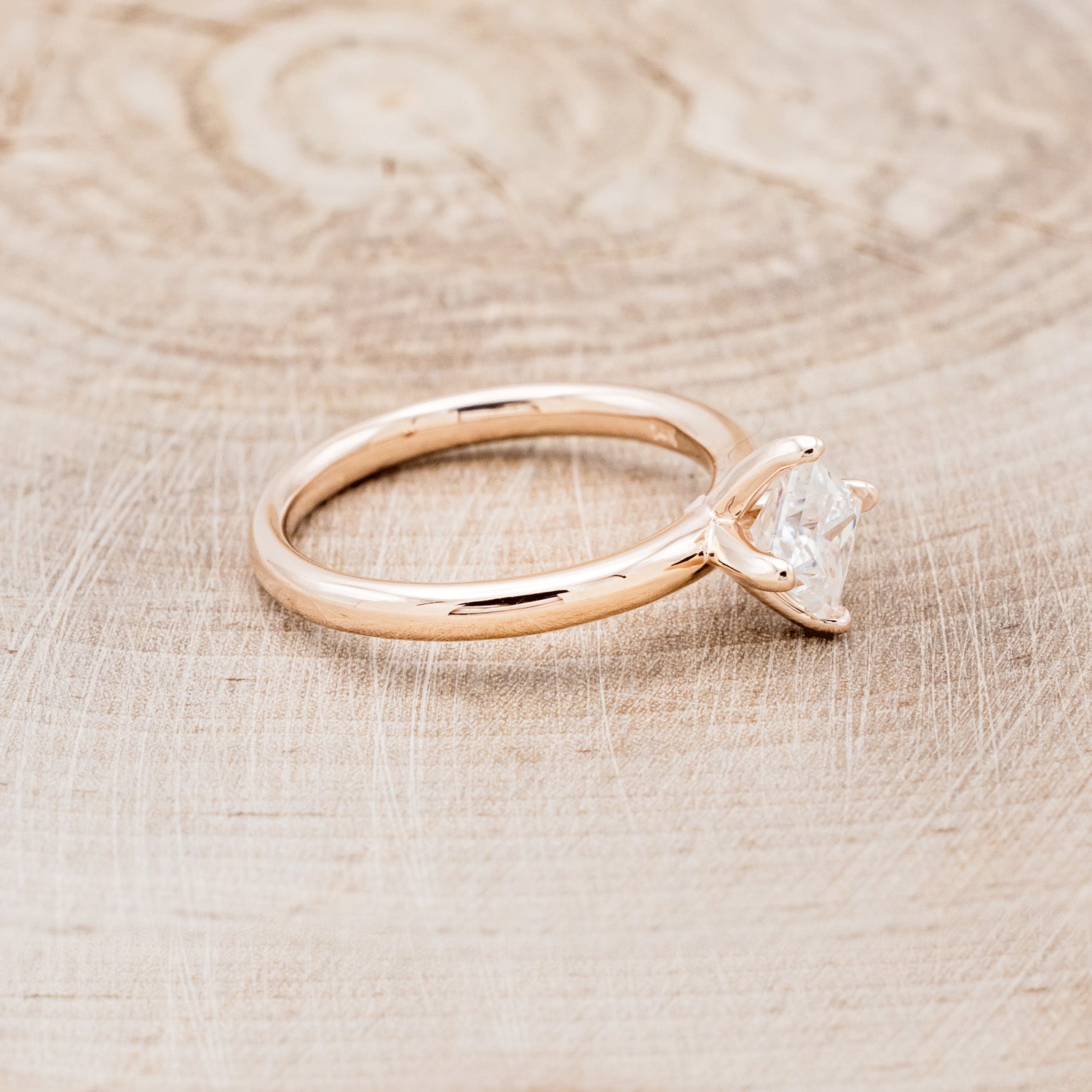 PRINCESS CUT MOISSANITE SOLITAIRE ENGAGEMENT RING-2