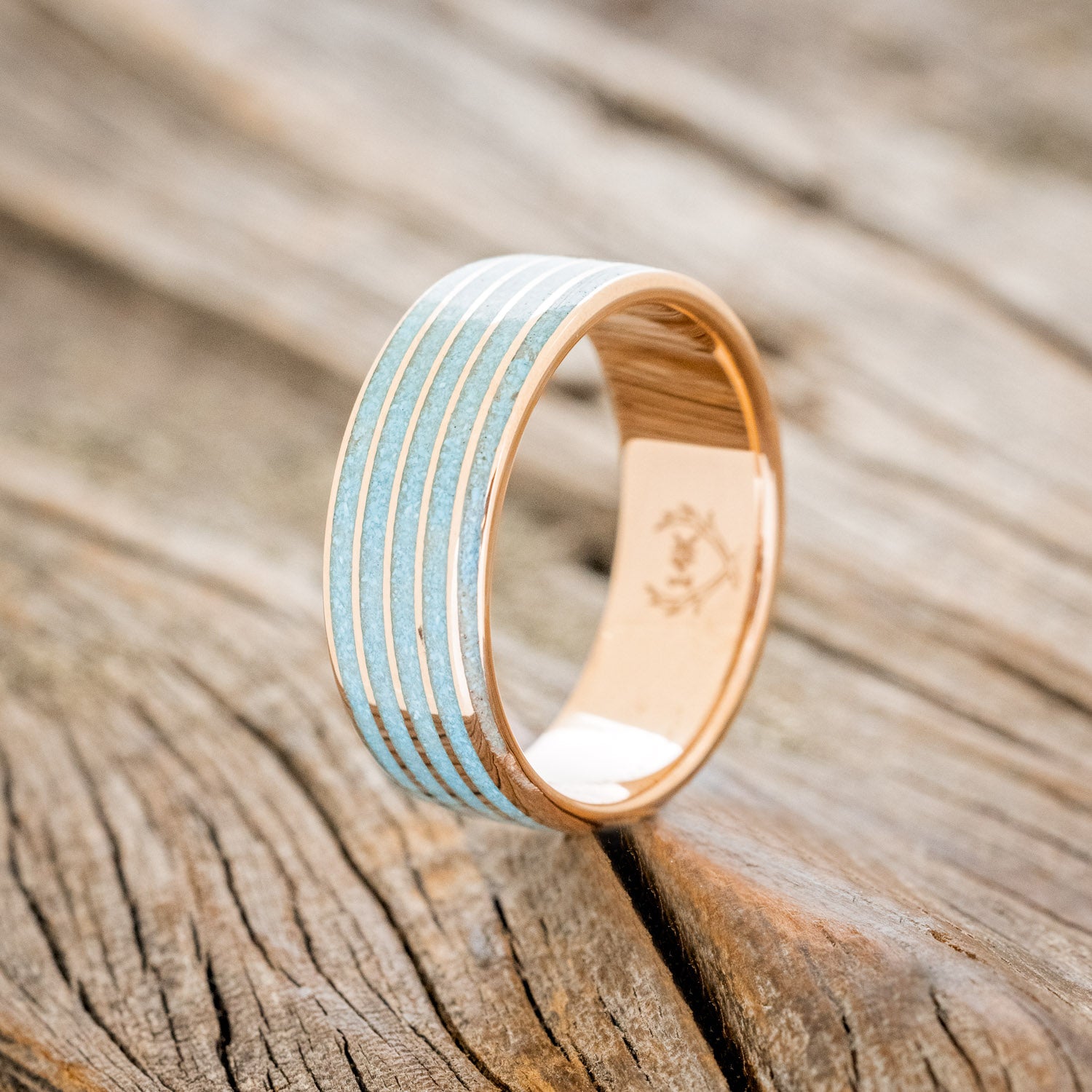 THREAD PATTERN TURQUOISE WEDDING BAND-7