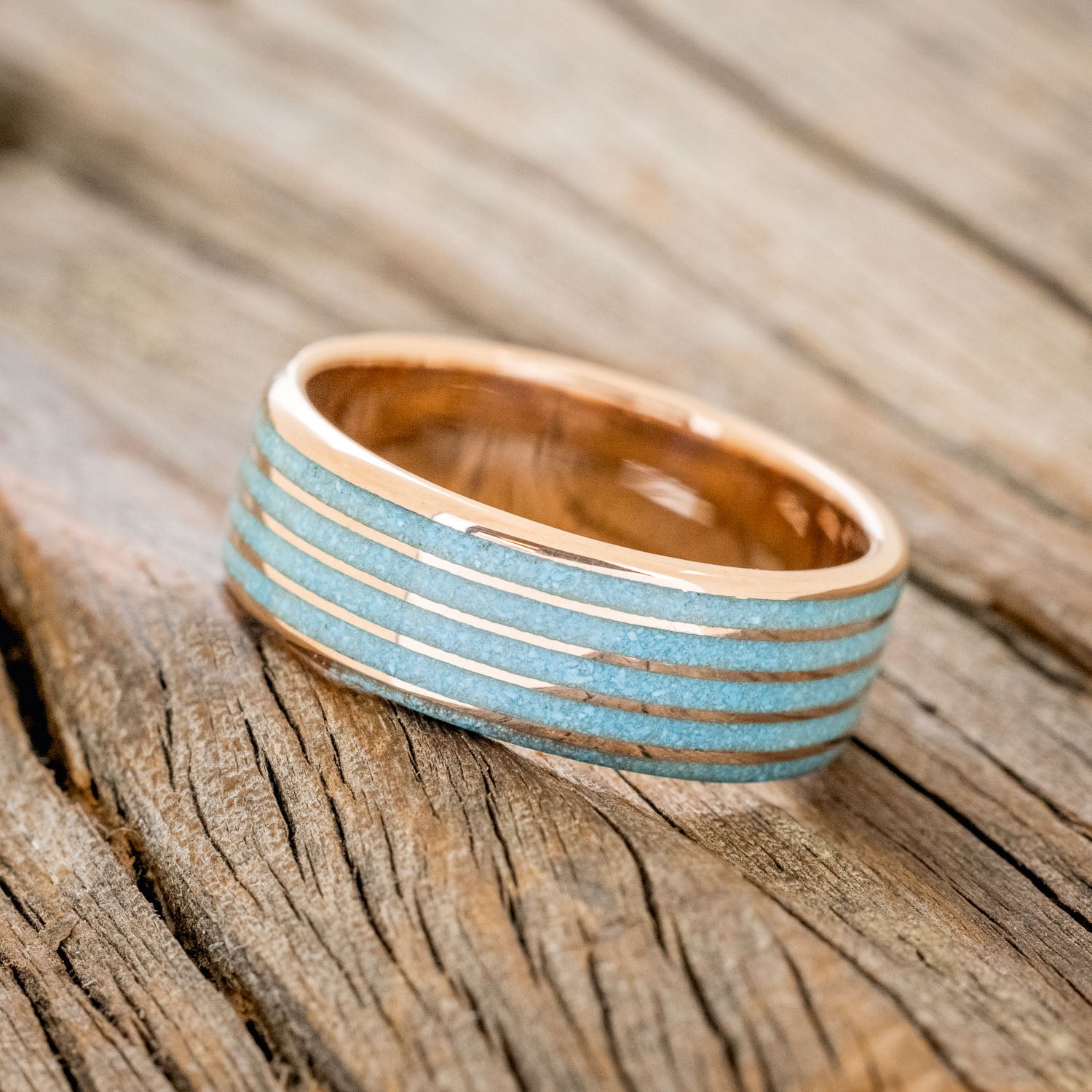 THREAD PATTERN TURQUOISE WEDDING BAND-8