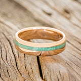 "VERTIGO" - MALACHITE WEDDING RING FEATURING A 14K GOLD BAND-6