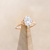 "ZELLA" - OVAL MOISSANITE ENGAGEMENT RING WITH DIAMOND ACCENTS - READY TO SHIP